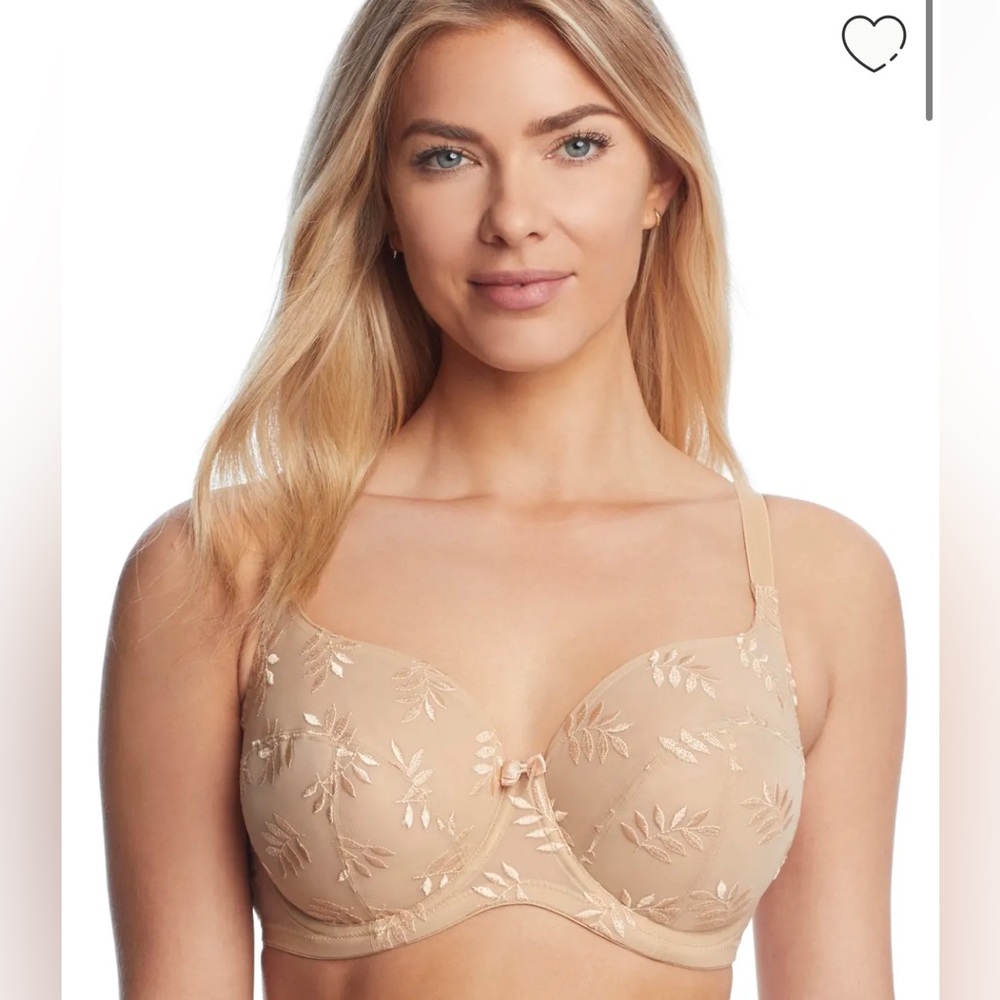 Panache Tango Balconnet Bra Nude Sheer Unlined Underwire Bra Size 32JJ